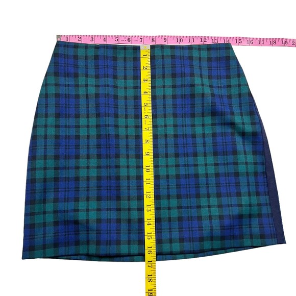 Vineyard Vines Blackwatch Postage Stamp Skirt Tartan Plaid Blue Green Size 2 - Picture 7 of 7